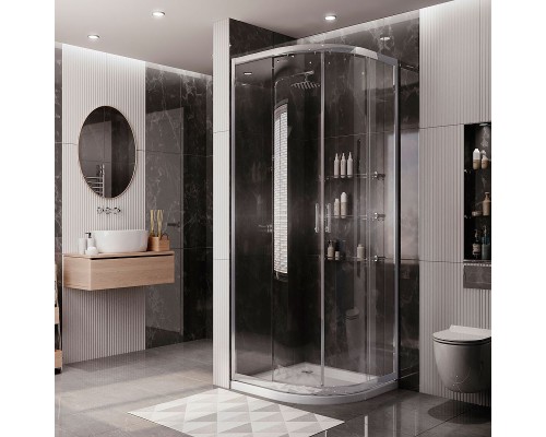 Душевой уголок Ambassador Kingston 100х100 14011105 профиль Хром стекло прозрачное