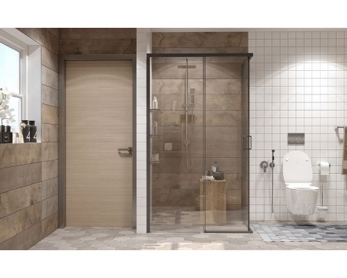 Душевой уголок Ambassador Queen 120х80 11011205LBlack профиль Черный стекло прозрачное