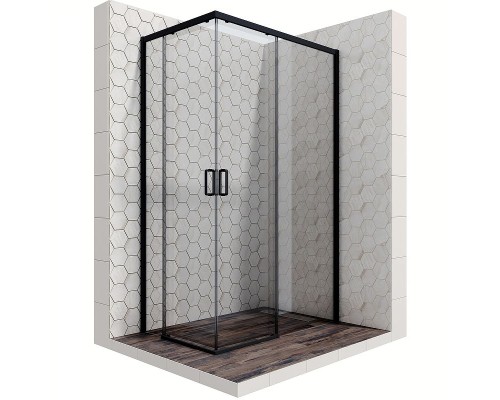 Душевой уголок Ambassador Queen 120х80 11011205RBlack профиль Черный стекло прозрачное