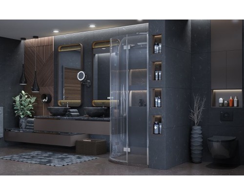 Душевой уголок Ambassador Diamond 90х90 12011101 профиль Хром стекло прозрачное