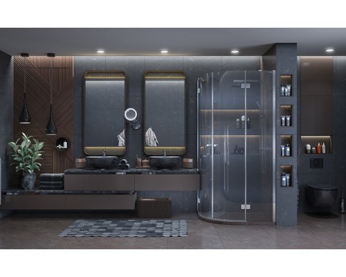 Душевой уголок Ambassador Diamond 100х100 12011102 профиль Хром стекло прозрачное