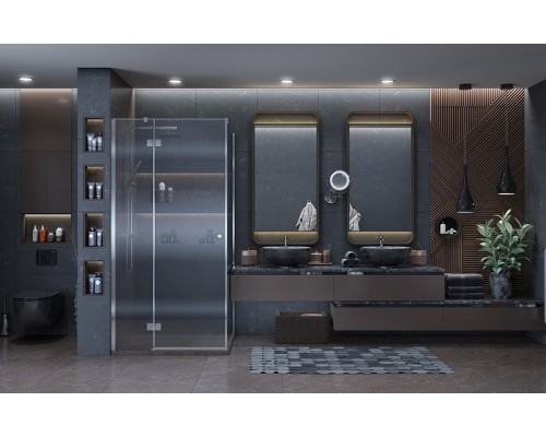 Душевой уголок Ambassador Diamond 100х100 12011103L профиль Хром стекло прозрачное