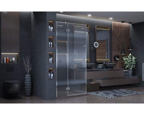 Душевой уголок Ambassador Diamond 100х100 12011103L профиль Хром стекло прозрачное