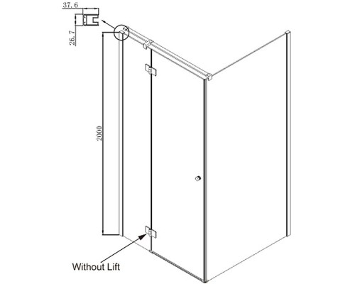 Душевой уголок Ambassador Diamond 100х100 12011103L профиль Хром стекло прозрачное