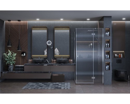 Душевой уголок Ambassador Diamond 100х100 12011103R профиль Хром стекло прозрачное