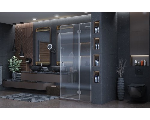 Душевой уголок Ambassador Diamond 100х100 12011103R профиль Хром стекло прозрачное