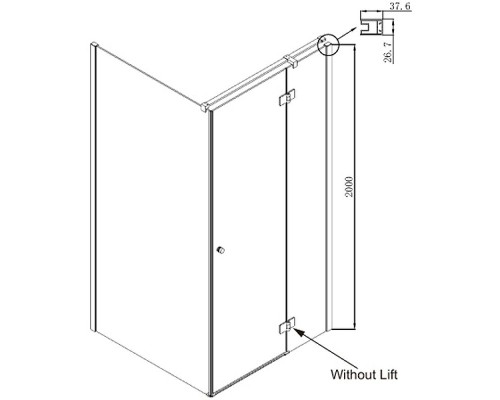 Душевой уголок Ambassador Diamond 100х100 12011103R профиль Хром стекло прозрачное