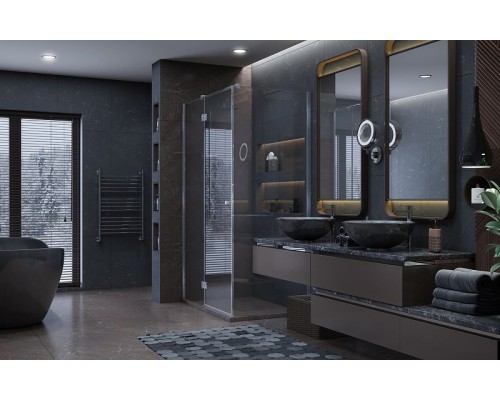 Душевой уголок Ambassador Diamond 120х80 12011104L профиль Хром стекло прозрачное