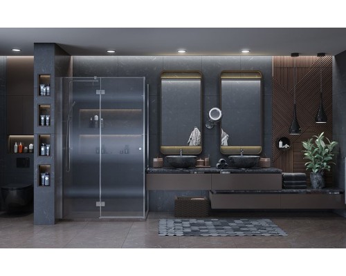 Душевой уголок Ambassador Diamond 120х80 12011104L профиль Хром стекло прозрачное