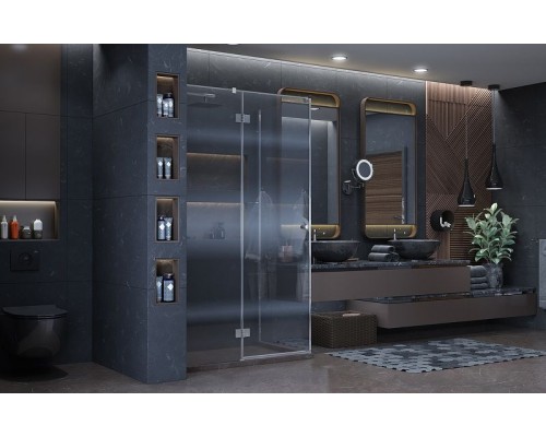 Душевой уголок Ambassador Diamond 120х80 12011104L профиль Хром стекло прозрачное