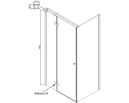 Душевой уголок Ambassador Diamond 120х80 12011104L профиль Хром стекло прозрачное