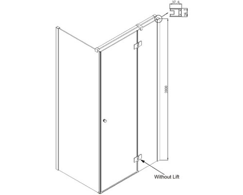 Душевой уголок Ambassador Diamond 120х80 12011104R профиль Хром стекло прозрачное