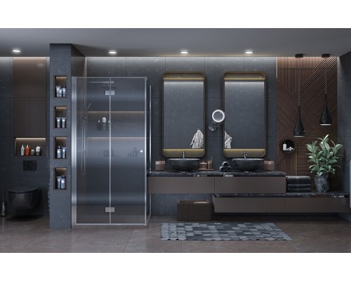 Душевой уголок Ambassador Diamond 100х100 12011106L профиль Хром стекло прозрачное