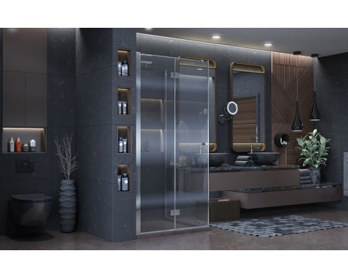 Душевой уголок Ambassador Diamond 100х100 12011106L профиль Хром стекло прозрачное