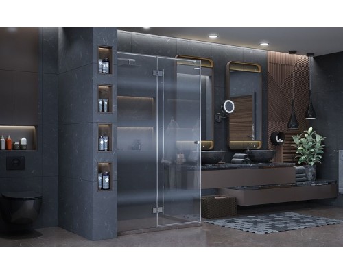 Душевой уголок Ambassador Diamond 120х80 12011107L профиль Хром стекло прозрачное