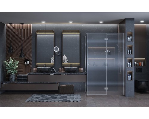 Душевой уголок Ambassador Diamond 120х80 12011107R профиль Хром стекло прозрачное