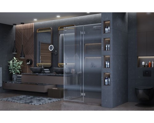 Душевой уголок Ambassador Diamond 120х80 12011107R профиль Хром стекло прозрачное