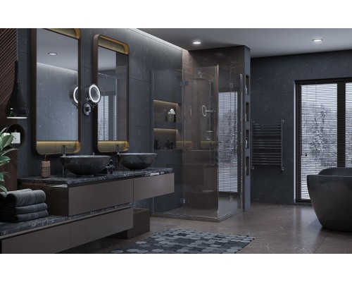 Душевой уголок Ambassador Diamond 100х100 12011110 профиль Хром стекло прозрачное