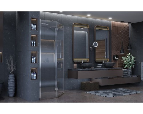 Душевой уголок Ambassador Diamond 90х90 12011111L профиль Хром стекло прозрачное