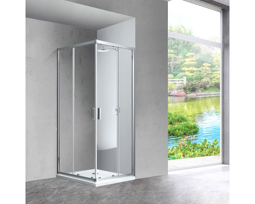 Душевой уголок Vincea Scala 90х90 VSS-2SC900CL профиль Хром стекло прозрачное