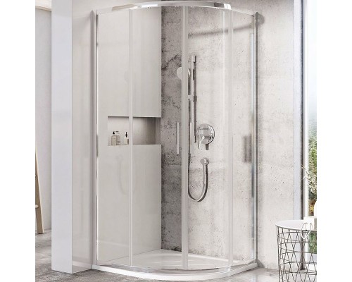 Душевой уголок Ravak Blix Slim BLSCP4-90 90x90 X3BM70C00Z1 профиль Хром стекло Transparent