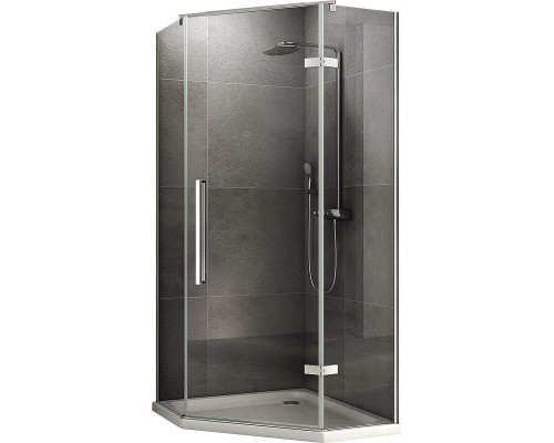 Душевой уголок Abber Ewiges Wasser 80х80 AG05080 профиль Хром стекло прозрачное