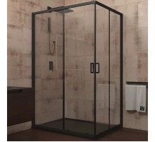 Душевой уголок Veconi Rovigo RV-14 120x80 RV14-12080-01-C5 профиль Черный матовый стекло прозрачное