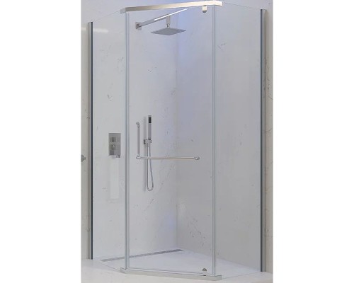 Душевой уголок Veconi Rovigo RV-36 100x100 RV36-100-01-C5 профиль Хром стекло прозрачное