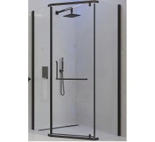 Душевой уголок Veconi Rovigo RV-36B 90x90 RV36B-90-01-C5 профиль Черный матовый стекло прозрачное