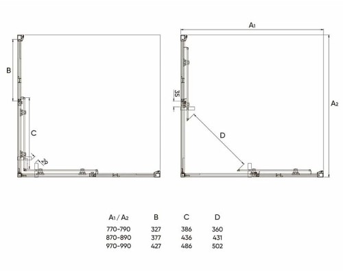 Душевой уголок Veconi Rovigo RV-47 80x80 RV47-80-01-C4 профиль Хром стекло прозрачное