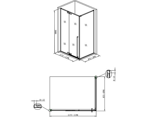 Душевой уголок Allen Brau Fantasy 120x90 3.11003-00 профиль Хром стекло прозрачное