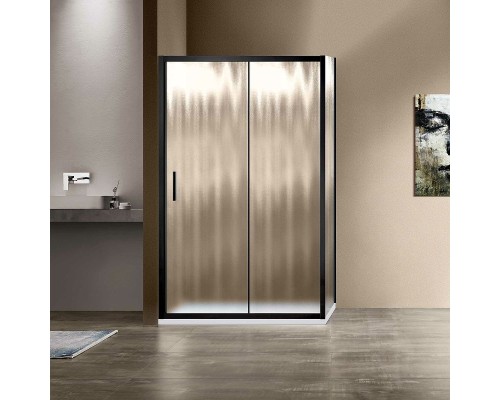 Душевой уголок Vincea Garda 120х90 VSR-1G9012CHB профиль Черный стекло шиншилла