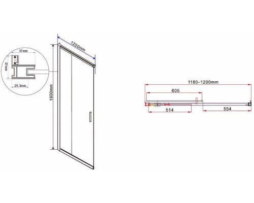 Душевой уголок Vincea Garda 120х100 VSS-1G1012CH профиль Хром стекло шиншилла