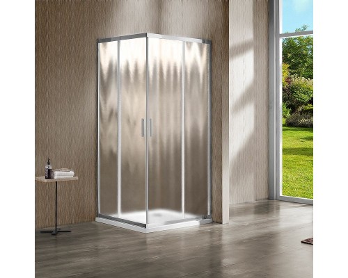 Душевой уголок Vincea Garda 110х110 VSS-1G1111CH профиль Хром стекло шиншилла