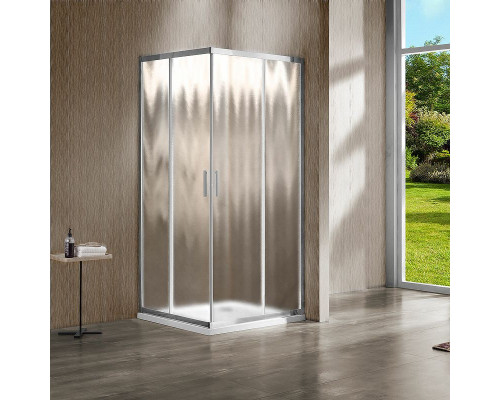 Душевой уголок Vincea Garda 120х120 VSS-1G1212CH профиль Хром стекло шиншилла