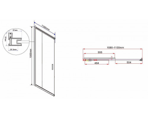 Душевой уголок Vincea Garda 120х110 VSS-1G1112CH профиль Хром стекло шиншилла