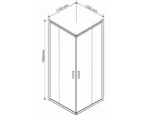 Душевой уголок Vincea Garda 120х110 VSS-1G1112CH профиль Хром стекло шиншилла