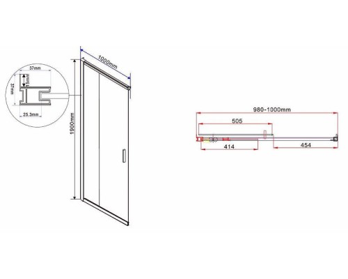 Душевой уголок Vincea Garda 110х100 VSS-1G1011CH профиль Хром стекло шиншилла