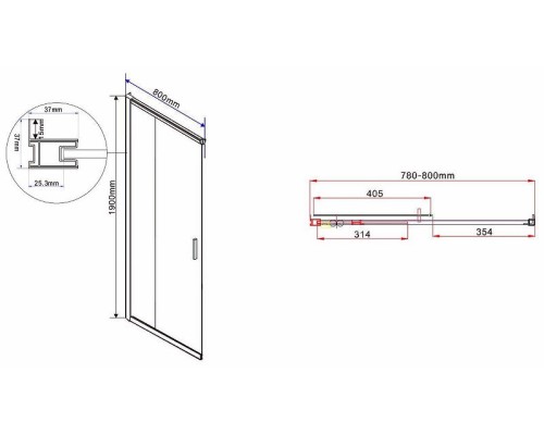 Душевой уголок Vincea Garda 120х80 VSS-1G8012CH профиль Хром стекло шиншилла