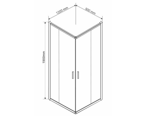 Душевой уголок Vincea Garda 120х90 VSS-1G9012CH профиль Хром стекло шиншилла