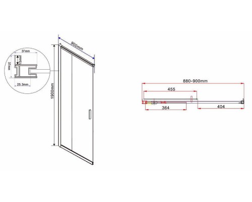 Душевой уголок Vincea Garda 120х90 VSS-1G9012CH профиль Хром стекло шиншилла