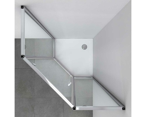 Душевой уголок Vincea Penta 100х100 VSP-3P100CL профиль Хром стекло прозрачное