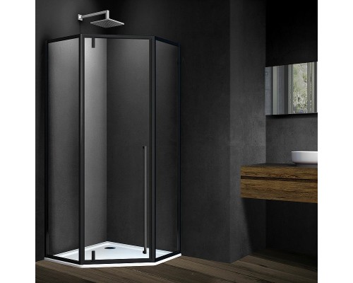 Душевой уголок Vincea Penta 100х100 VSP-3P100CLB профиль Черный стекло прозрачное