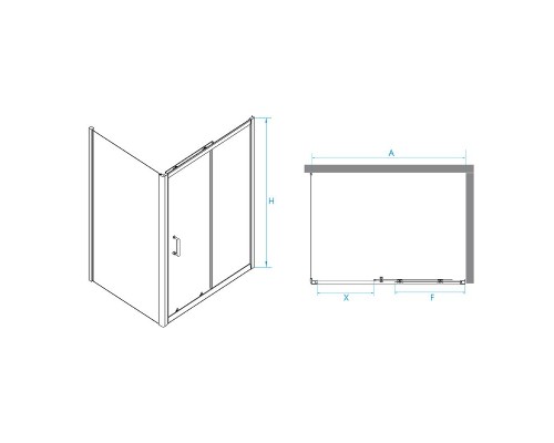 Душевой уголок RGW Passage PA-74 100x70 410874107-11 профиль Хром стекло прозрачное