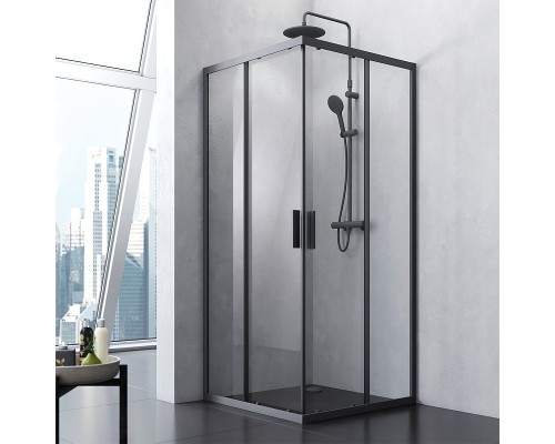 Душевой уголок AM.PM Gem S 90х90 W93G-403-090BT профиль Черный матовый стекло прозрачное