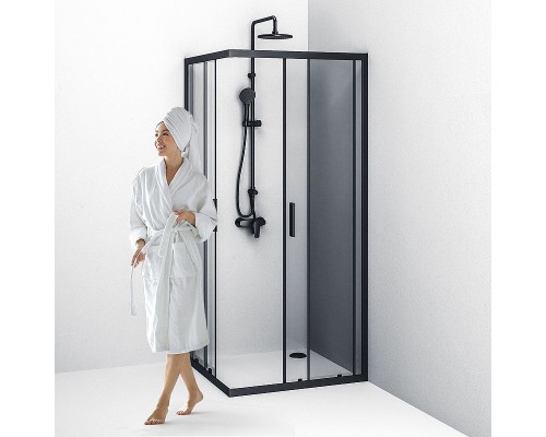 Душевой уголок AM.PM Gem S 90х90 W93G-403-090BT профиль Черный матовый стекло прозрачное