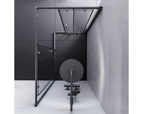 Душевой уголок AM.PM Gem S 120х80 W93G-404-120280-BT профиль Черный матовый стекло прозрачное