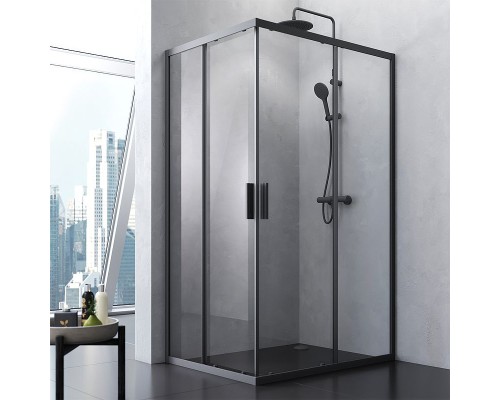 Душевой уголок AM.PM Gem S 120х90 W93G-404-120290-BT профиль Черный матовый стекло прозрачное