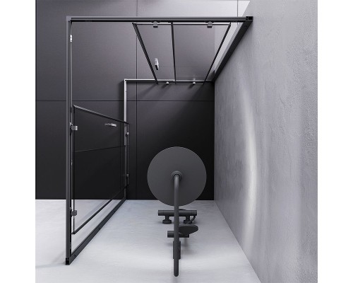 Душевой уголок AM.PM Gem S 120х90 W93G-404-120290-BT профиль Черный матовый стекло прозрачное