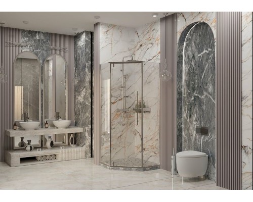 Душевой уголок Ambassador Ritz 90х90 112011102 профиль Хром стекло прозрачное